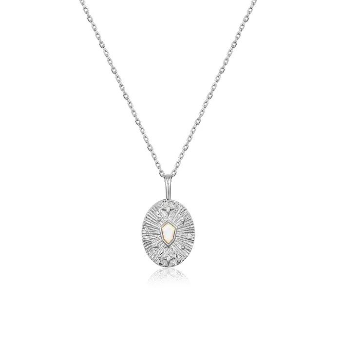 Necklaces Spirito Rosa Mellonia Holly Necklace Opal White CZ White Rhodium Plated 925 Silver Necklaces Spirito Rosa Mellonia Holly Necklace Opal White CZ White Rhodium Plated 925 Silver