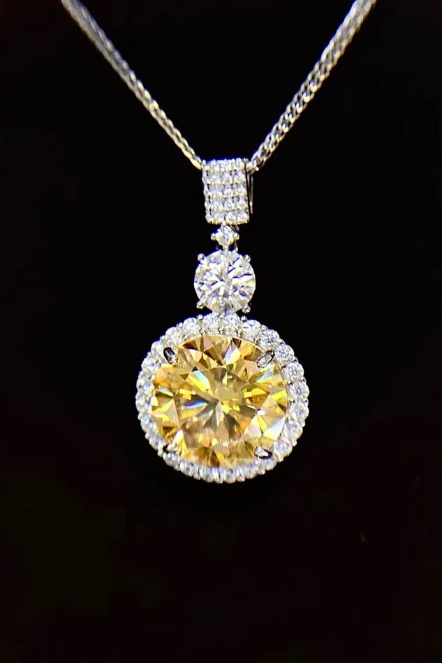 Necklaces Trendsi 6 Carat Moissanite Pendant Necklace