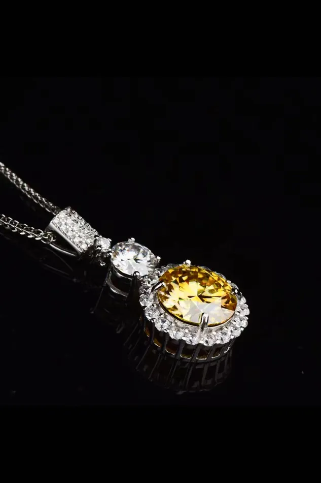 Necklaces Trendsi 6 Carat Moissanite Pendant Necklace