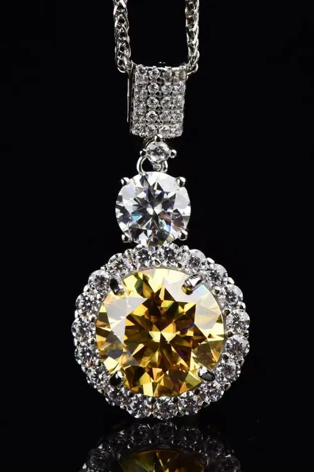 Necklaces Trendsi 6 Carat Moissanite Pendant Necklace