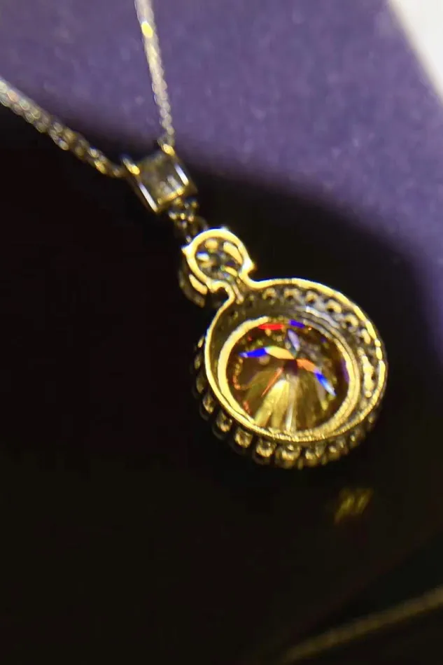 Necklaces Trendsi 6 Carat Moissanite Pendant Necklace