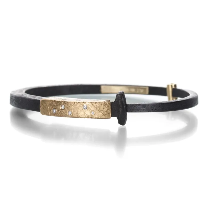 Pat Flynn Bracelets 22k Gold Diamond Collar Nail Bracelet