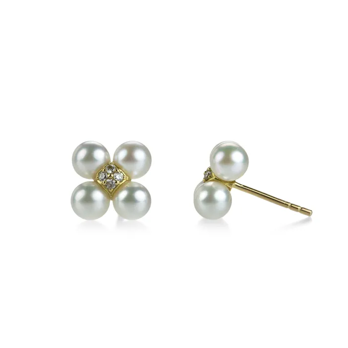 Paul Morelli 18k Pearl and Diamond Sequence Studs Necklaces Paul Morelli 18k Pearl and Diamond Sequence Studs Necklaces