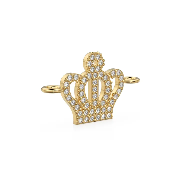 PreStyled Sets Diamond Crown Connector Gold Diamond Crown King Pave Charms 14k Gold Christmas Charms 18k Gold Crown pendant Earrings Bracelet Jalvi Co PreStyled Sets Diamond Crown Connector Gold Diamond Crown King Pave Charms 14k Gold Christmas Charms 18k Gold Crown pendant Earrings Bracelet Jalvi Co