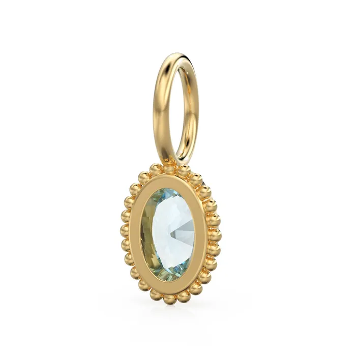 PreStyled Sets Jalvi Co Aquamarine Oval Cut Solid Gold Charm Blue Gemstone Handmade 18k Gold Pendant 14k Gold March Birthstone Jewelry Making Findings Gift Her PreStyled Sets Jalvi Co Aquamarine Oval Cut Solid Gold Charm Blue Gemstone Handmade 18k Gold Pendant 14k Gold March Birthstone Jewelry Making Findings Gift Her