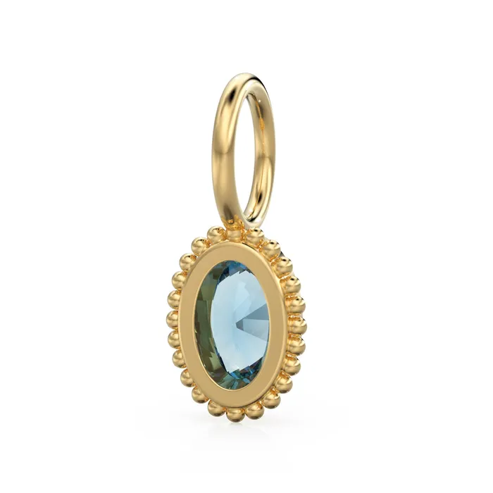 PreStyled Sets Jalvi Co London Blue Topaz Oval Cut Solid Gold Charm Blue Gemstone Handmade 18k Gold Pendant 14k Gold November Birthstone Jewelry Making Findings PreStyled Sets Jalvi Co London Blue Topaz Oval Cut Solid Gold Charm Blue Gemstone Handmade 18k Gold Pendant 14k Gold November Birthstone Jewelry Making Findings