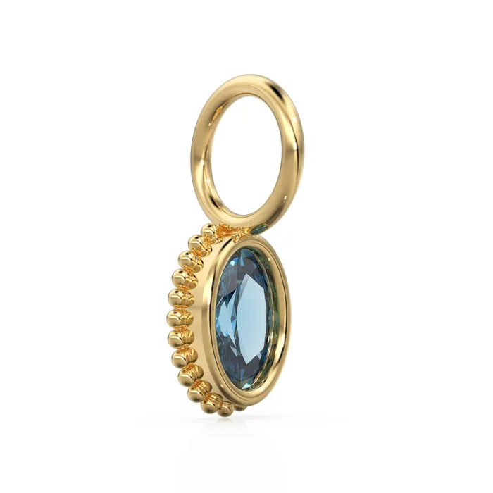 PreStyled Sets Jalvi Co London Blue Topaz Oval Cut Solid Gold Charm Blue Gemstone Handmade 18k Gold Pendant 14k Gold November Birthstone Jewelry Making Findings PreStyled Sets Jalvi Co London Blue Topaz Oval Cut Solid Gold Charm Blue Gemstone Handmade 18k Gold Pendant 14k Gold November Birthstone Jewelry Making Findings