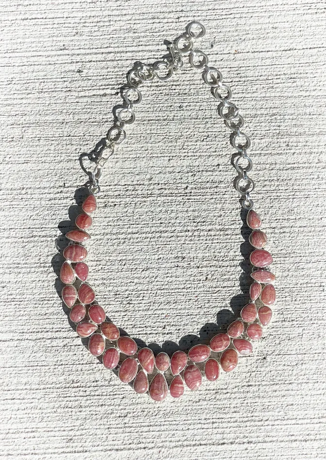 Sophiareneboutiquecom Sterling Silver Rhodochrosite Stone Artisan Necklace Necklaces Sophiareneboutiquecom Sterling Silver Rhodochrosite Stone Artisan Necklace Necklaces