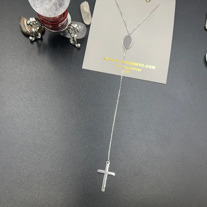 Sophiareneboutique Necklaces Sterling Silver Italian Cross Hang Necklace