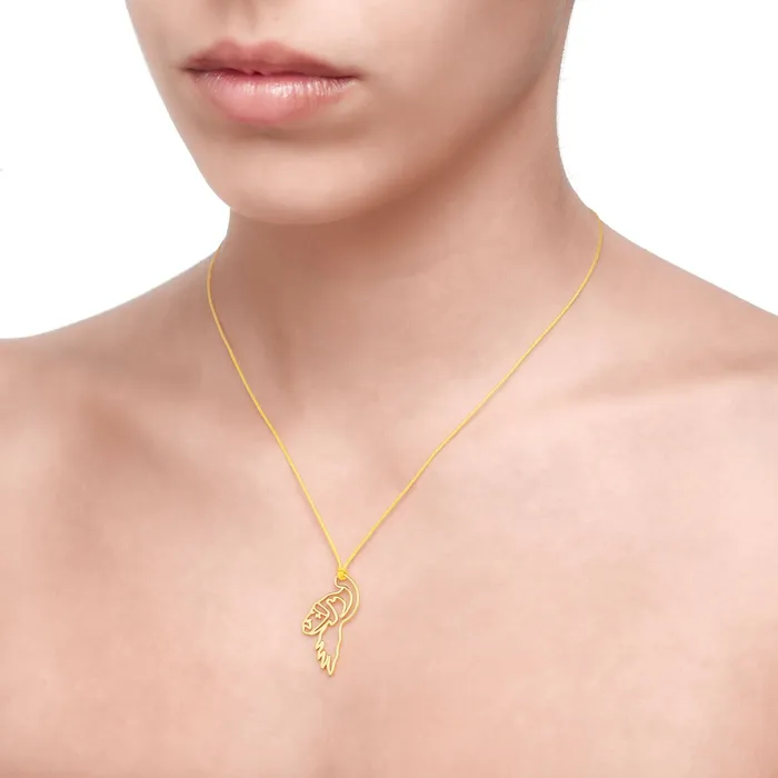 Spirito Rosa Necklaces Heroes 1821 THEODOROS KOLOKOTRONIS Pendant 14K Gold Plated 925 Silver