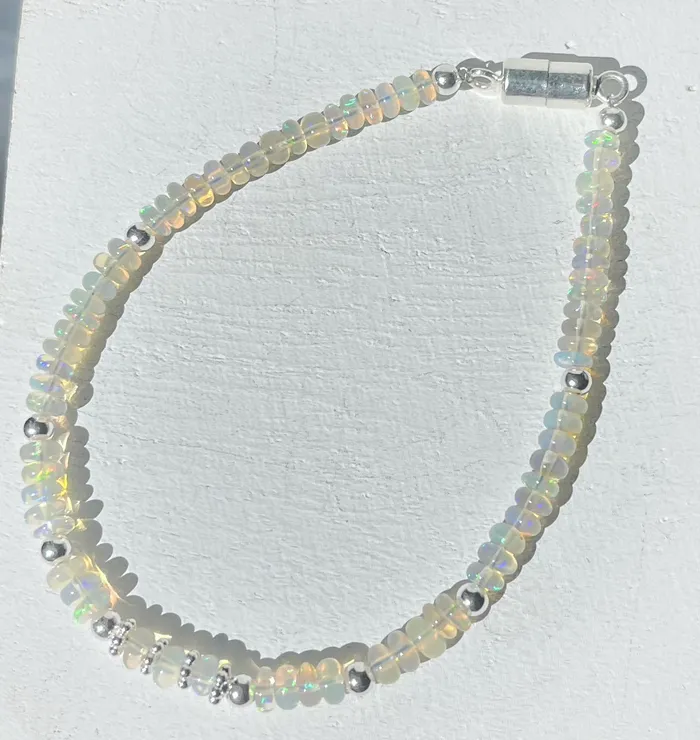 STERLING SILVER ETHIOPIAN OPAL BRACELET Sophiareneboutiquecom Bracelets