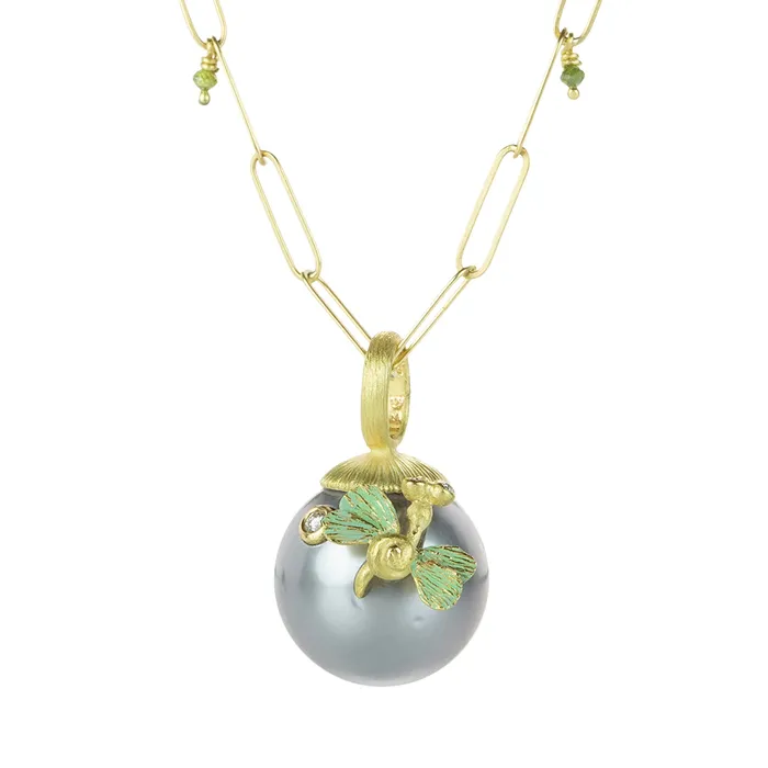 Tahitian Pearl with Winged Critter Pendant Only Lene Vibe Necklaces