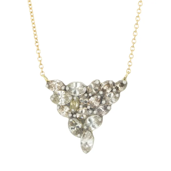 Todd Pownell Necklaces Mixed Inverted Diamond Pendant Necklace