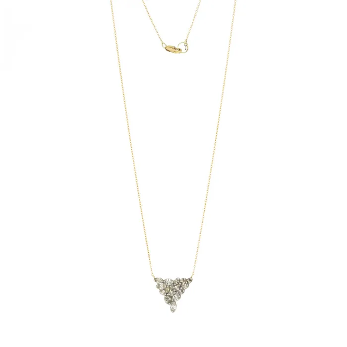 Todd Pownell Necklaces Mixed Inverted Diamond Pendant Necklace Todd Pownell Necklaces Mixed Inverted Diamond Pendant Necklace